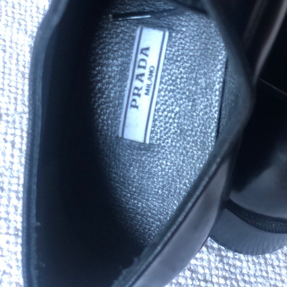 Prada Black Leather Women's Oxfords - Picture 9 of 10